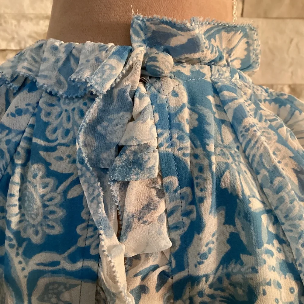 By Anthropologie Long-Sleeve Backless Sheer Ruffle Mini Dress - Picture 10 of 16